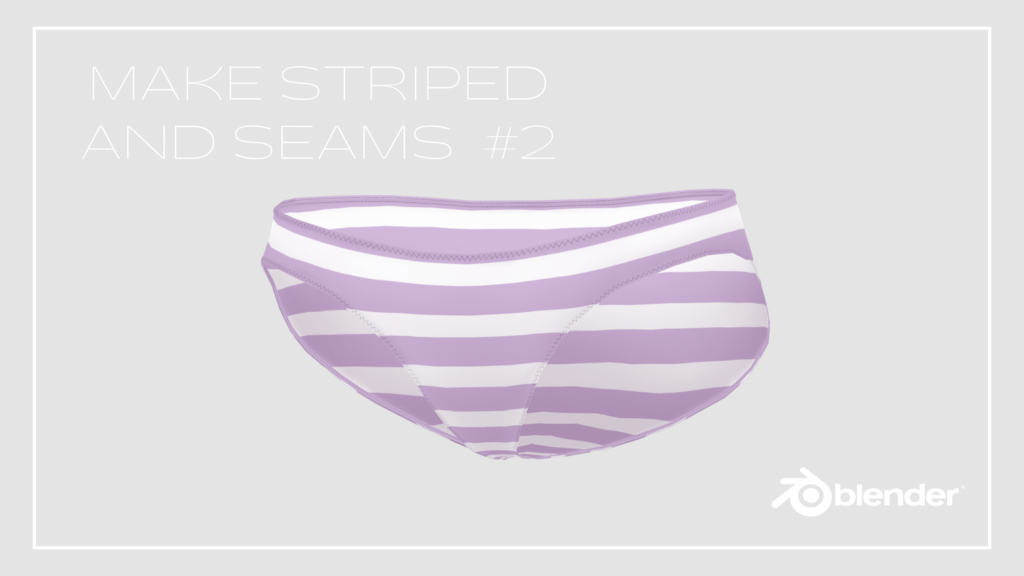 【Blender】UVMapを新しく作り、パンツに縫い目テクスチャをベイク #2