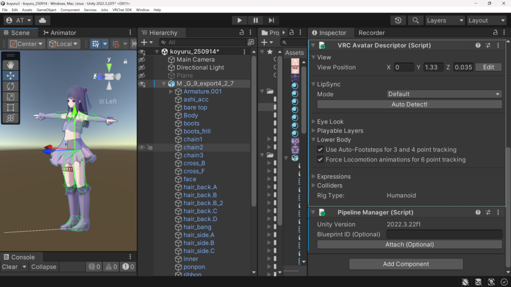 VRC Avatar Descriptorを追加